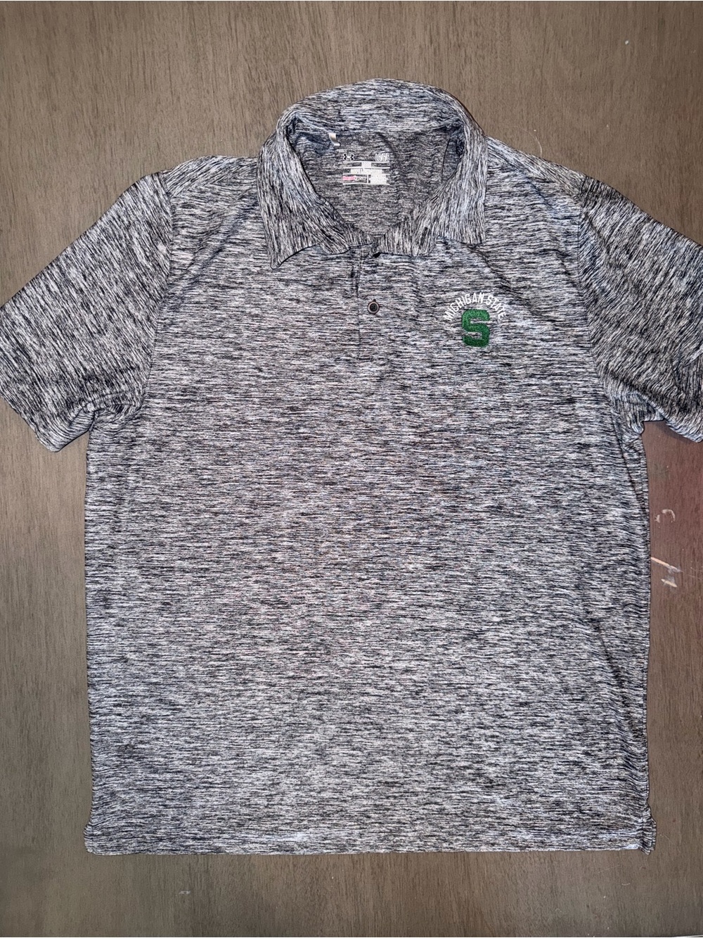 Michigan State Spartans Men's Gray Heather Polo Shirt